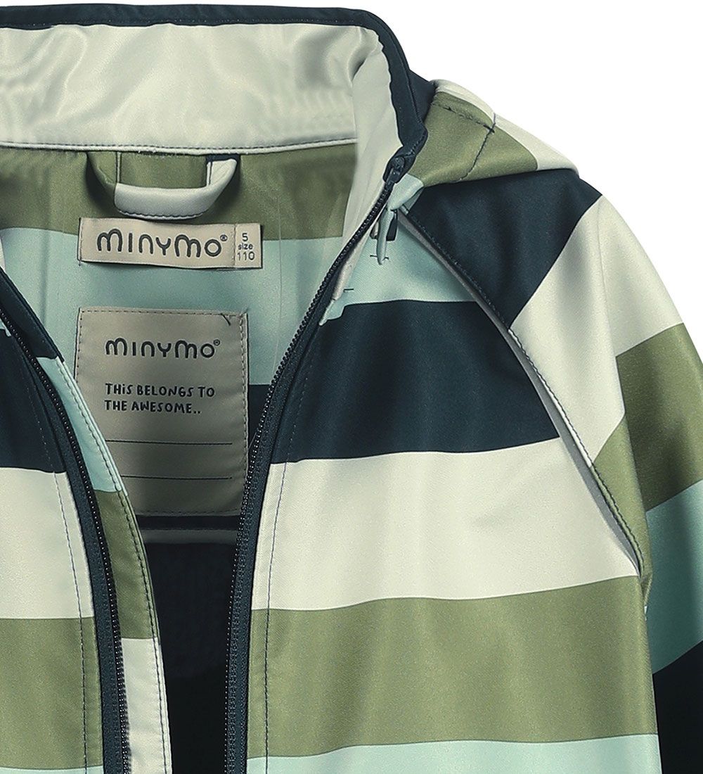 Minymo Softshell Jacket - Blue Nights w. Stripes