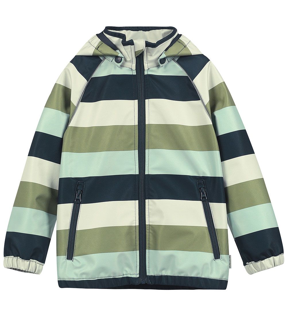 Minymo Softshell Jacket - Blue Nights w. Stripes
