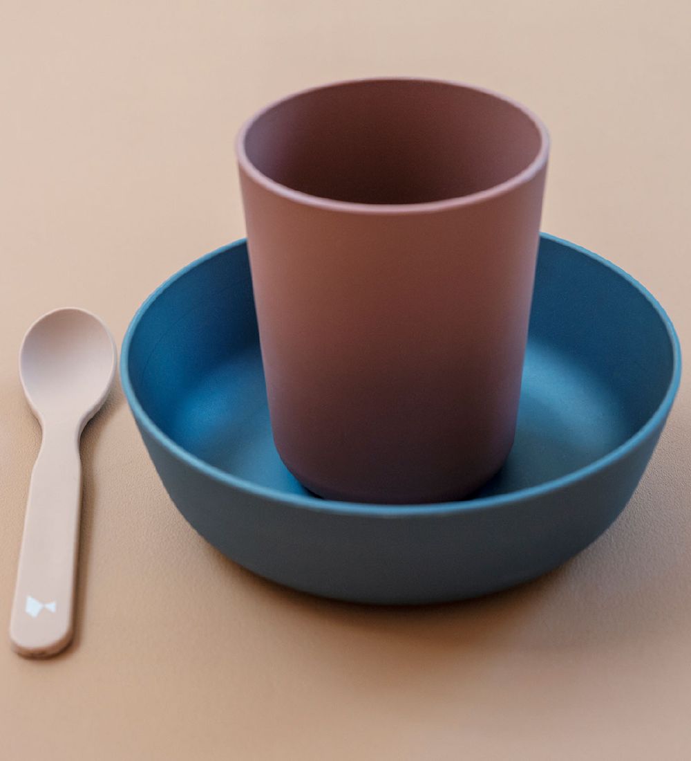 Fabelab Dinner Set - Bioplastic - 3 Parts - Blue Mix