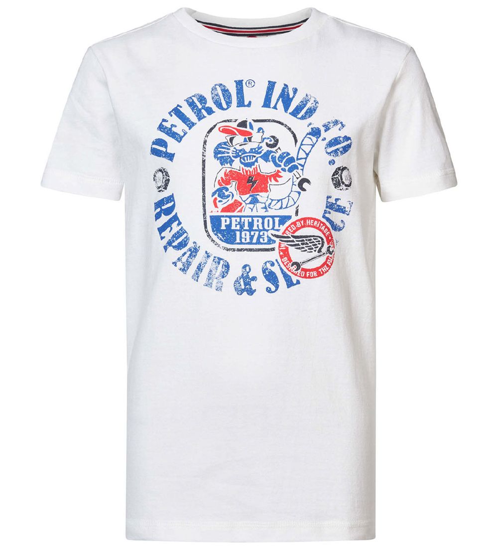 Petrol Industries T-shirt - Classic+ Print - Bright White