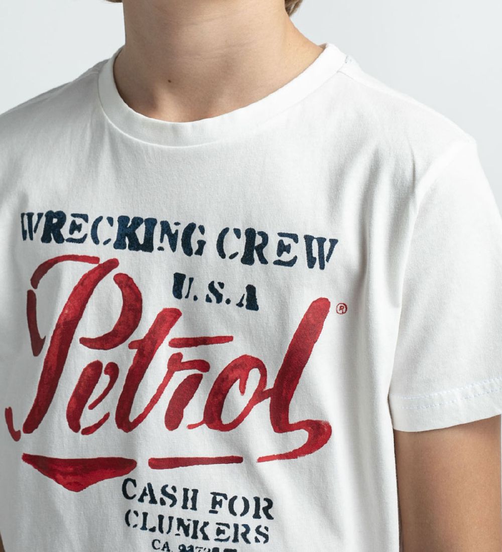 Petrol Industries T-Shirt - Classic+ Print - Kreide White
