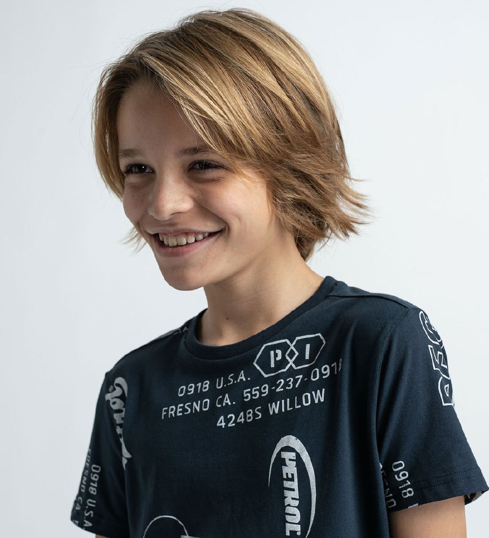 Petrol Industries T-shirt - AOP - Midnight Navy