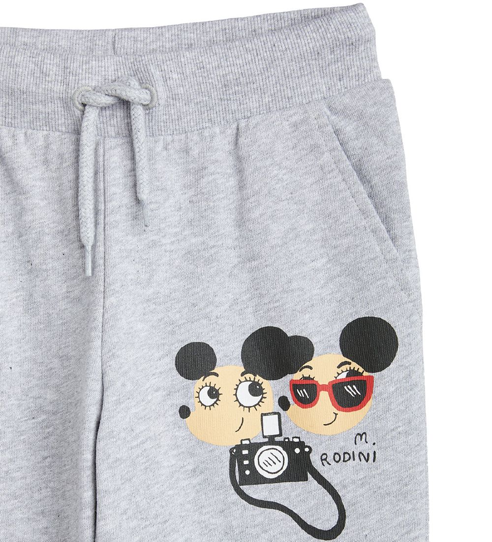 Mini Rodini Sweatpants - Ritzratz - Grey Melange