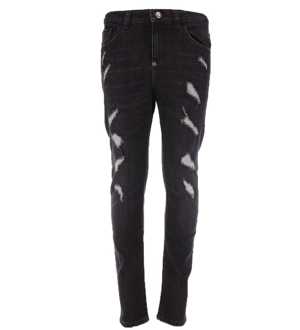 Philipp Plein Jeans - Schwarz m. Abnutzung