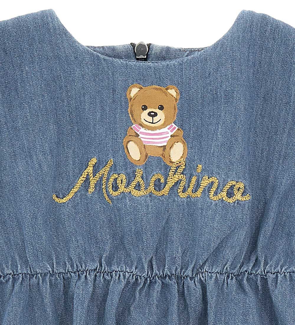 Moschino Dress - Denim - Blue w. Logo/Gold
