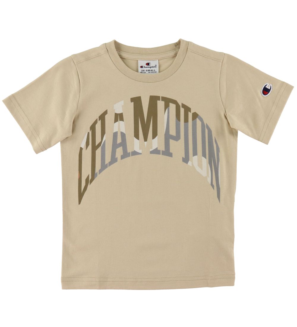 Champion T-shirt - Crew neck - Sand