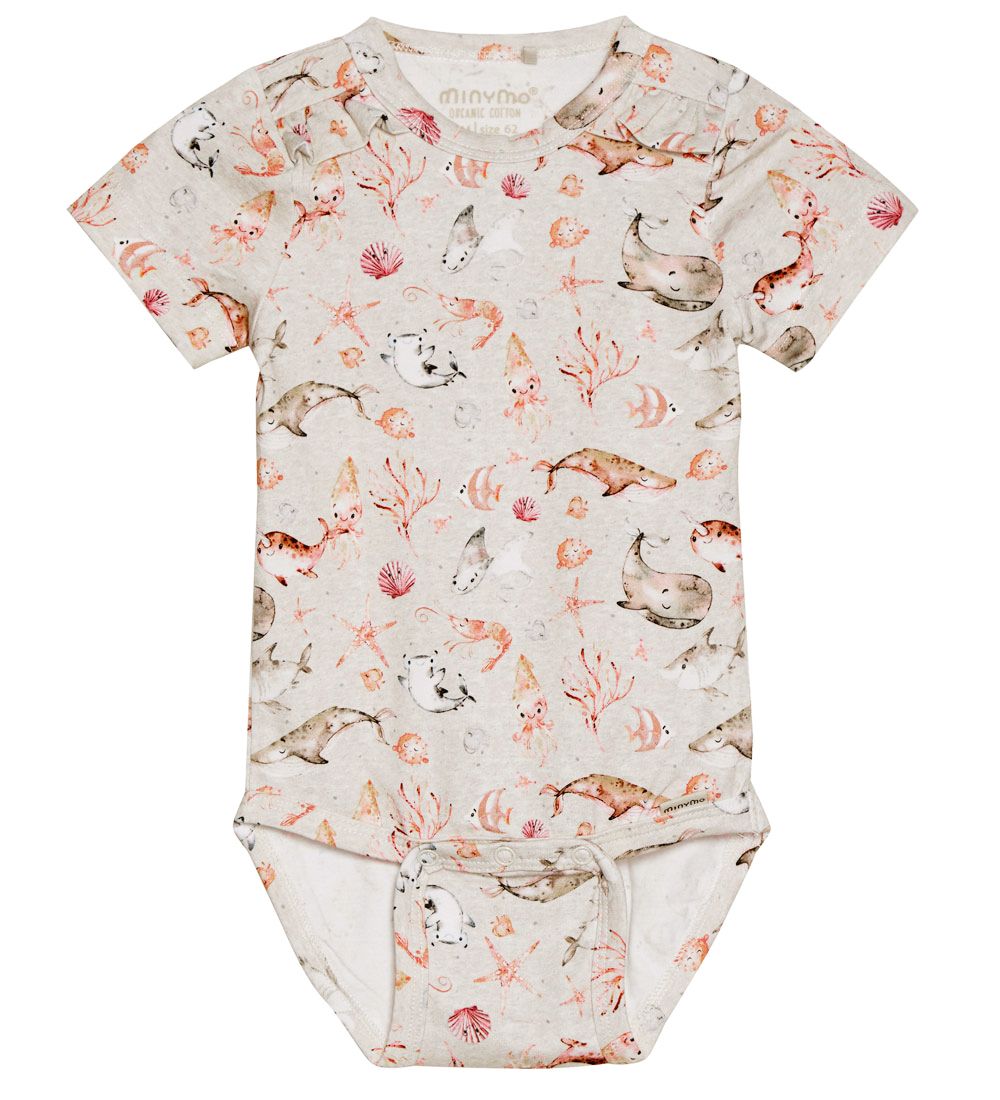 Minymo Bodysuit s/s - Sand Melange