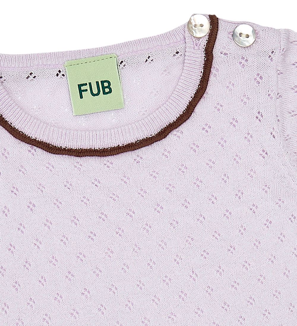 FUB Bodysuit s/s - Knitted - Pointelle - Amethyst