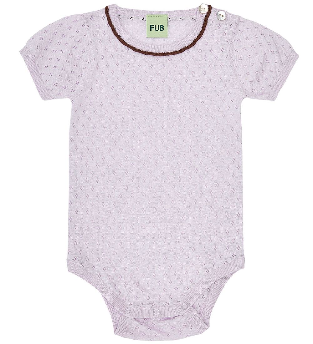 FUB Bodysuit s/s - Knitted - Pointelle - Amethyst