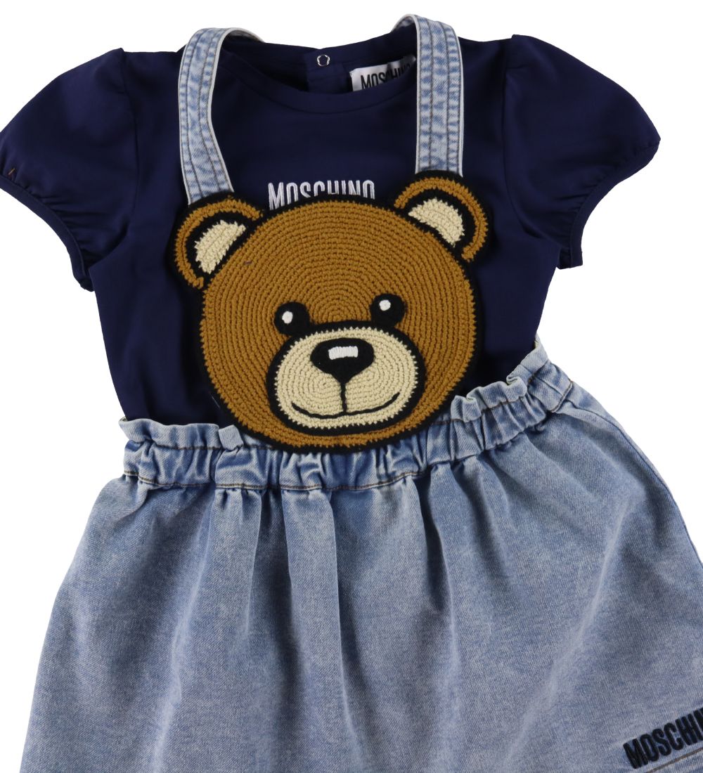Moschino Set - T-shirt/Spencer - Denim - Navy/Blue w. Logo