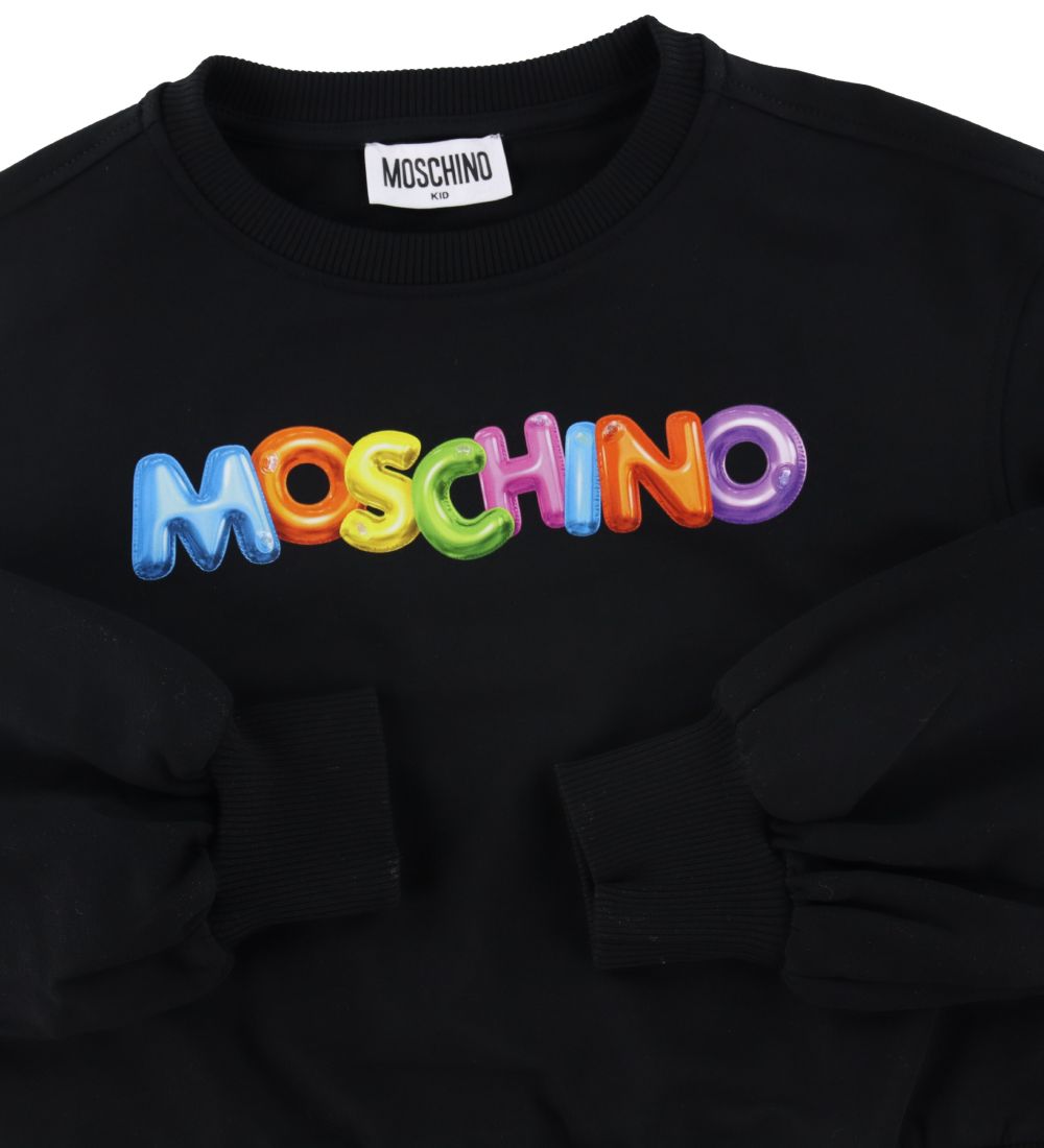 Moschino Sweatshirt - Cropped - Black w. Print