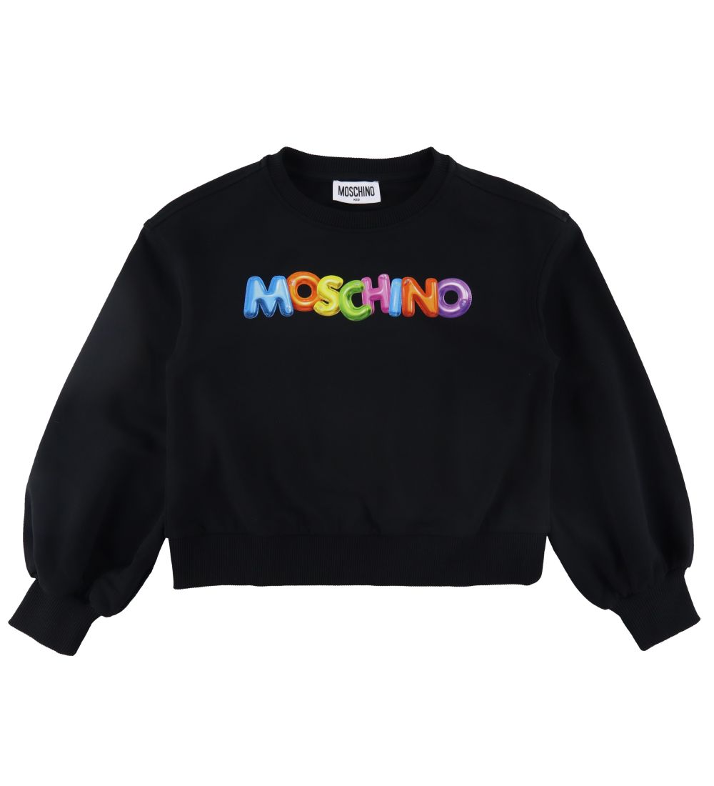 Moschino Sweatshirt - Cropped - Black w. Print