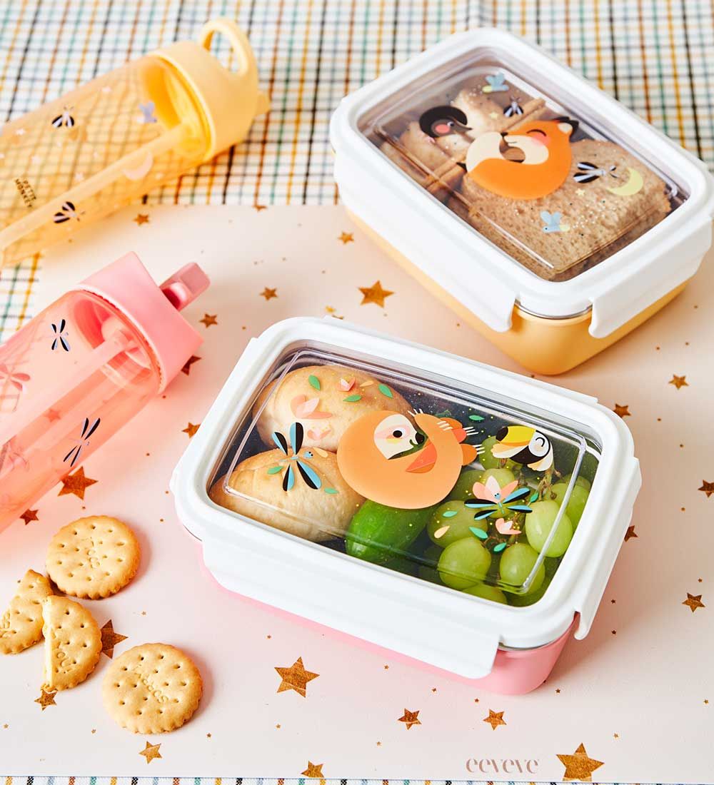 Petit Monkey Lunchbox - Fox - Italian Straw