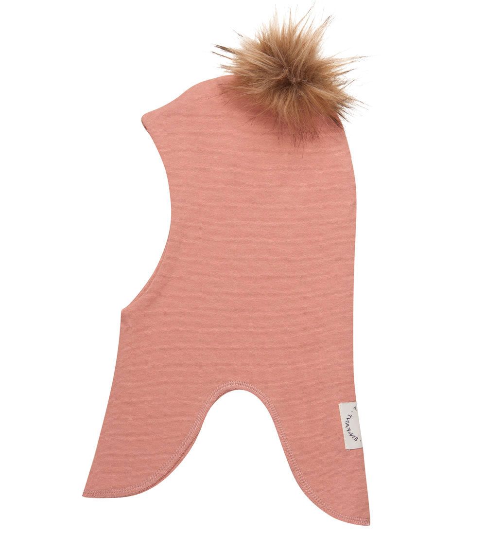 En Fant Balaclava - 2-layer - Cameo Brown w. Pom-Pom
