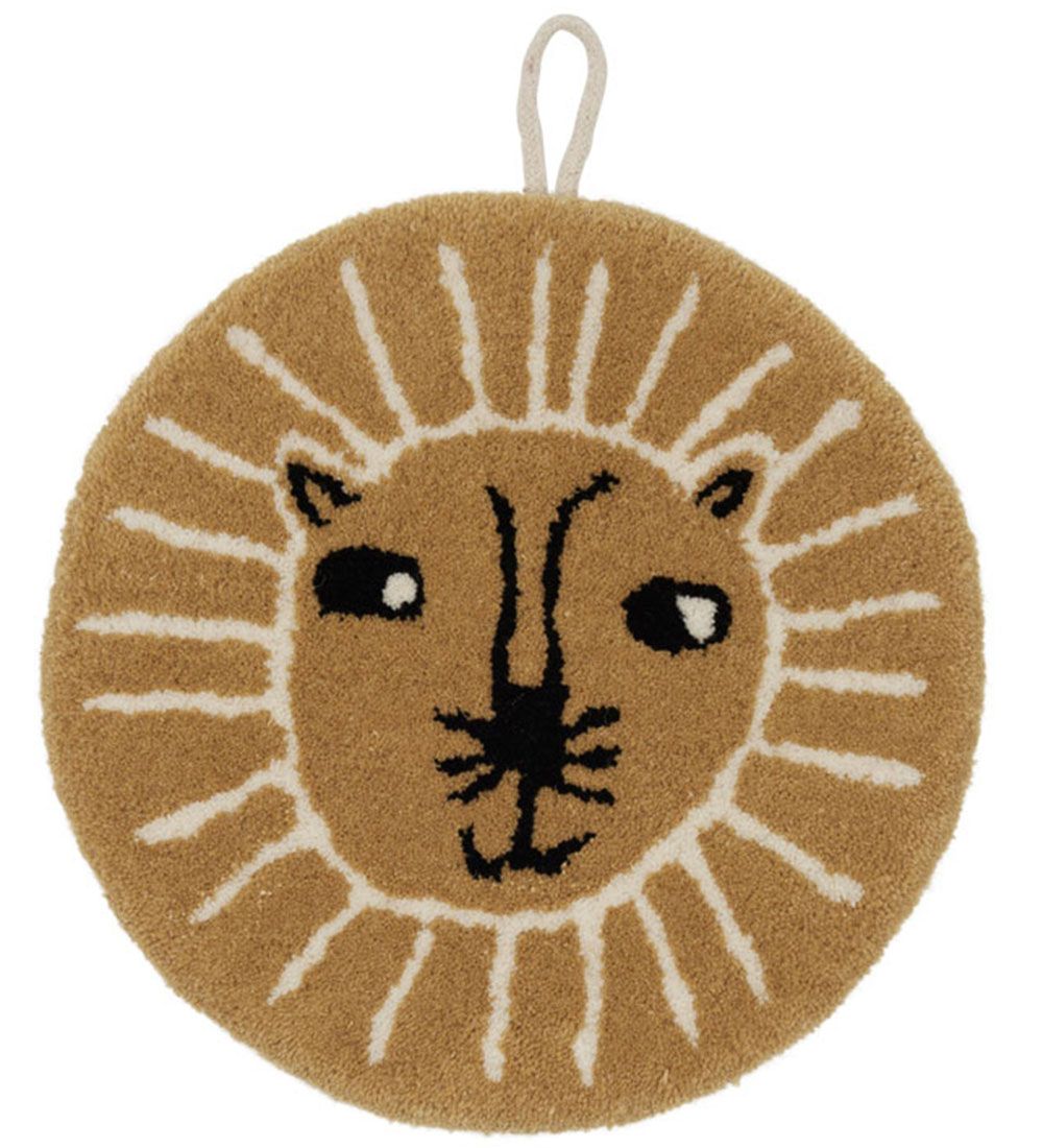 OYOY Tapestry - Ø28 cm - Lion - Caramel