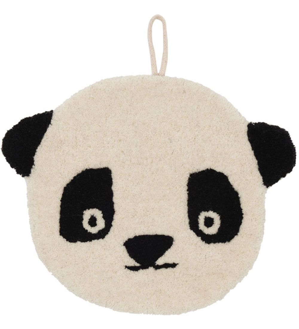 OYOY Tapestry - 25x32 cm - Panda - White/Black