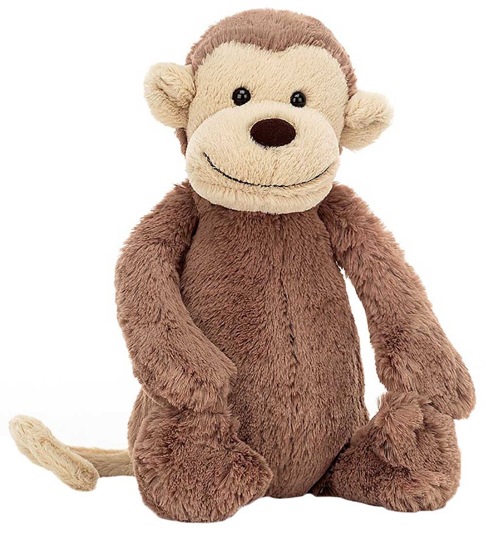 Jellycat Soft Toy - 18 cm - Small - Bass full Monkey