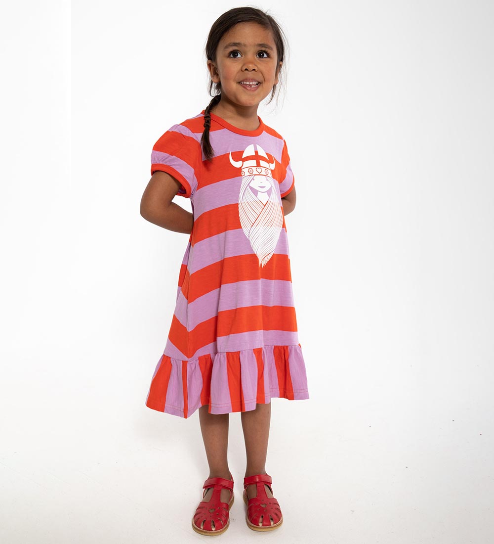 Danefæ Dress - Danevesterbro - Bright Red/Soft Viola
