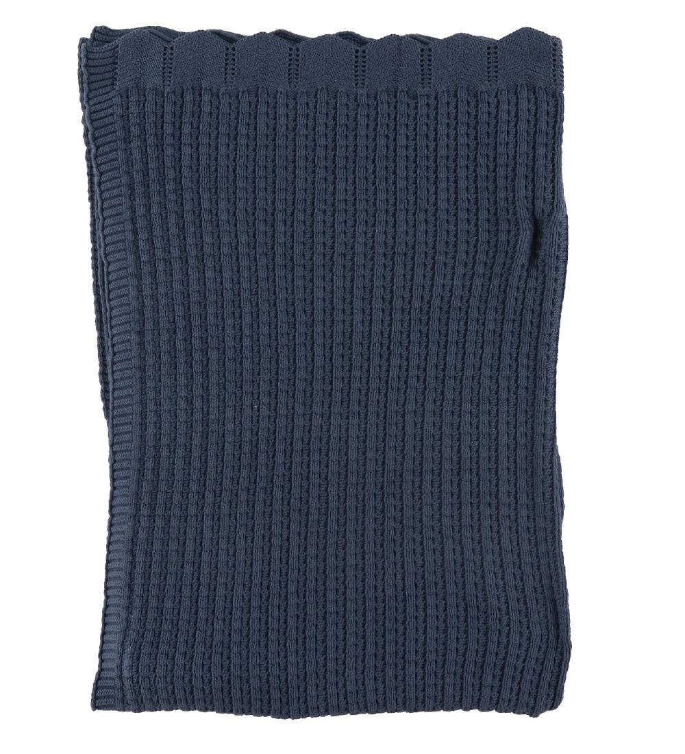 Nørgaard Madsens Blanket - Knitted - 75x100 cm - Navy