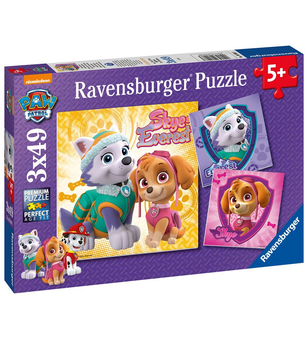 Ravensburger Puzzle Game - 3x49 Bricks - Paw Patrol Glamorous Gi