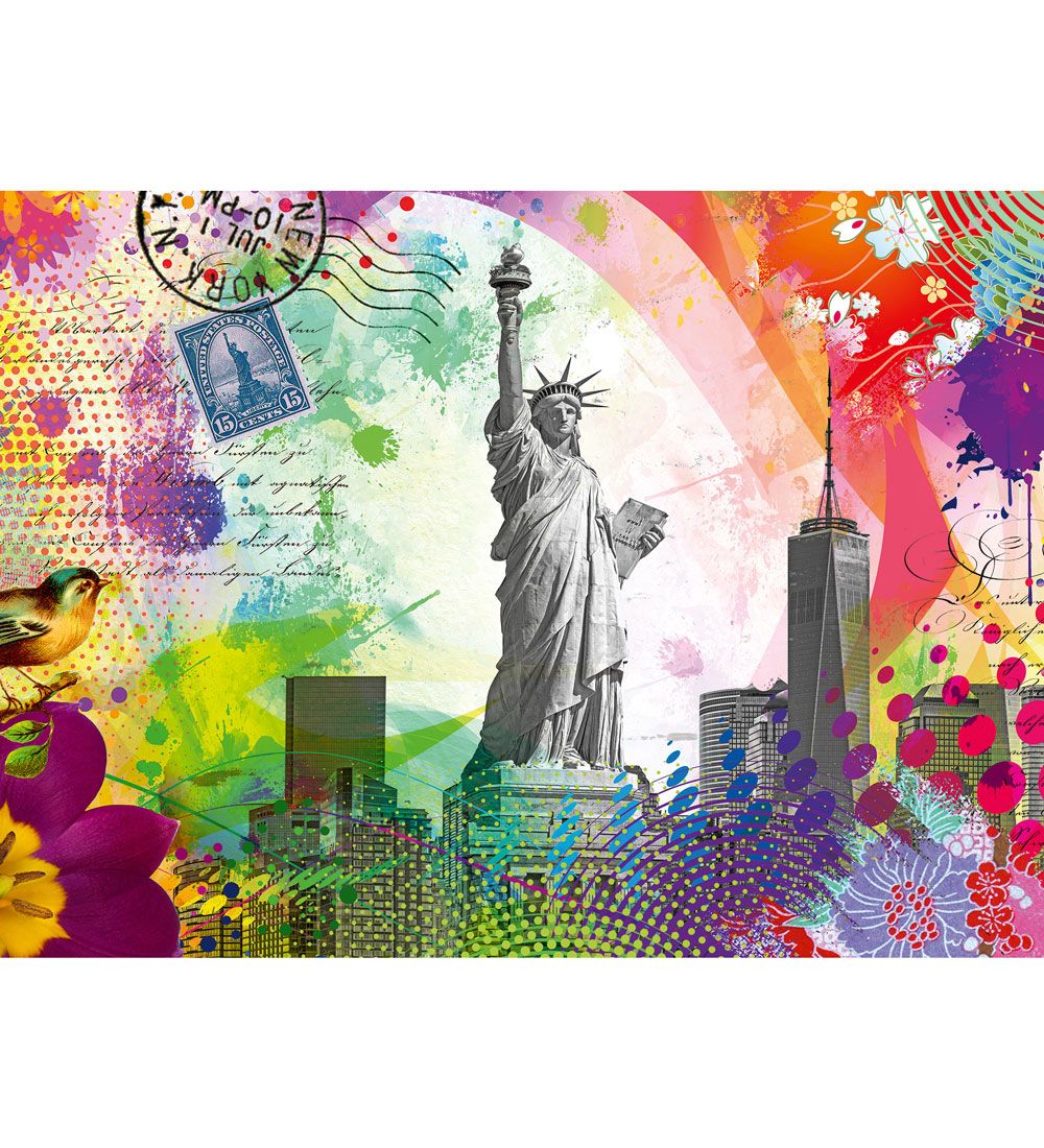 Ravensburger Puzzle Game - 500 Bricks - New York Postcard