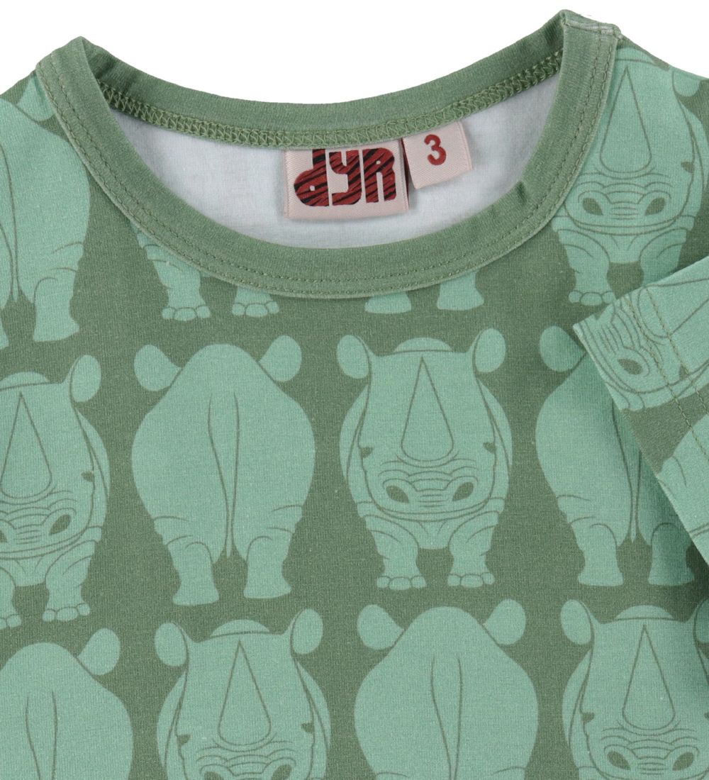 DYR T-shirt - ANIMAL Growl - Grey Moss w. Rhino