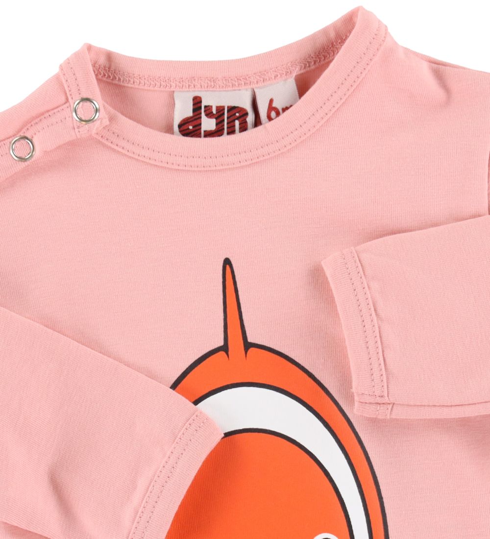 DYR Bodysuit l/s - ANIMALQuack - Soft Pink w. Clownfish