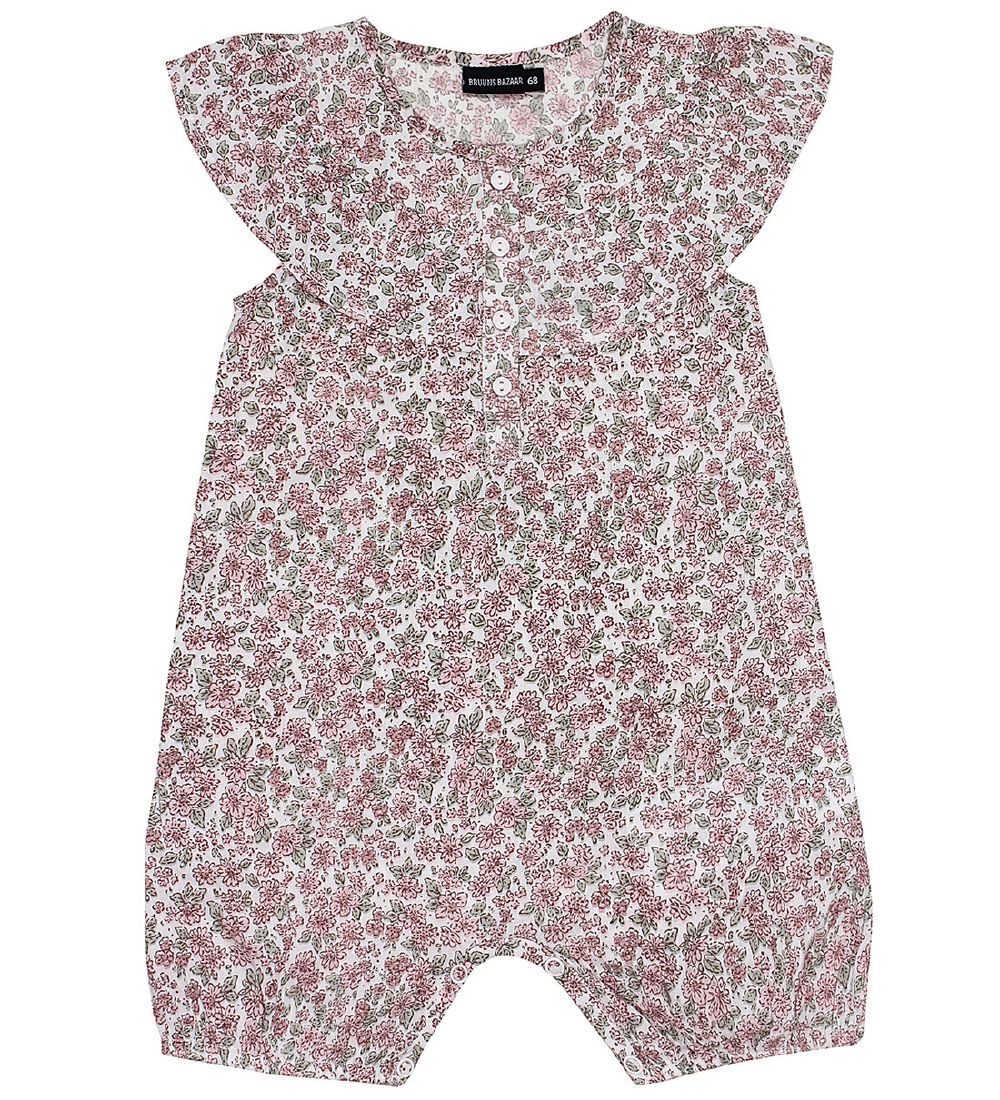 Bruuns Bazaar Summer Romper - Daryna - Beige w. Flowers