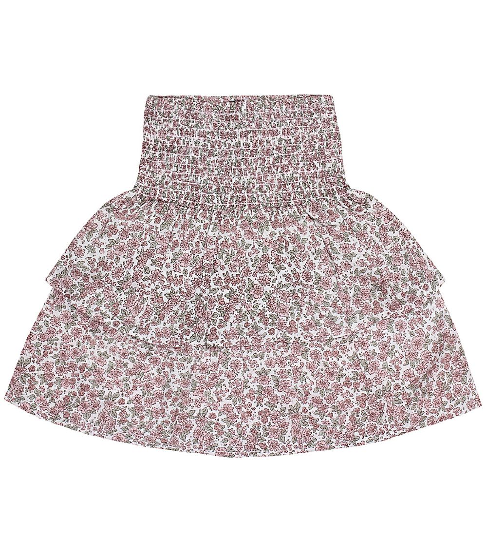 Bruuns Bazaar Skirt - Ibia - Beige w. Flowers