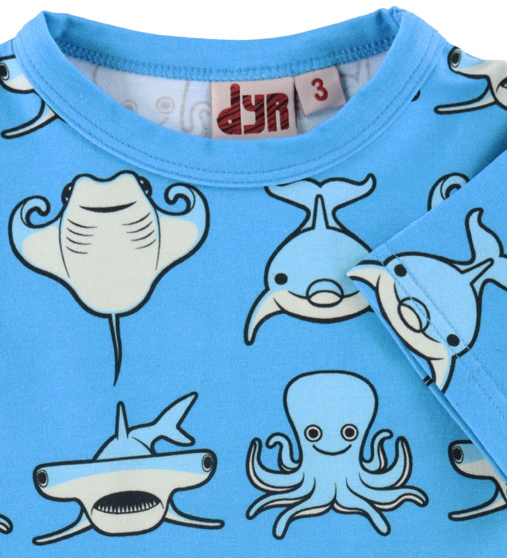 DYR T-shirt - ANIMAL Growl - Clear Blue w. Marine life
