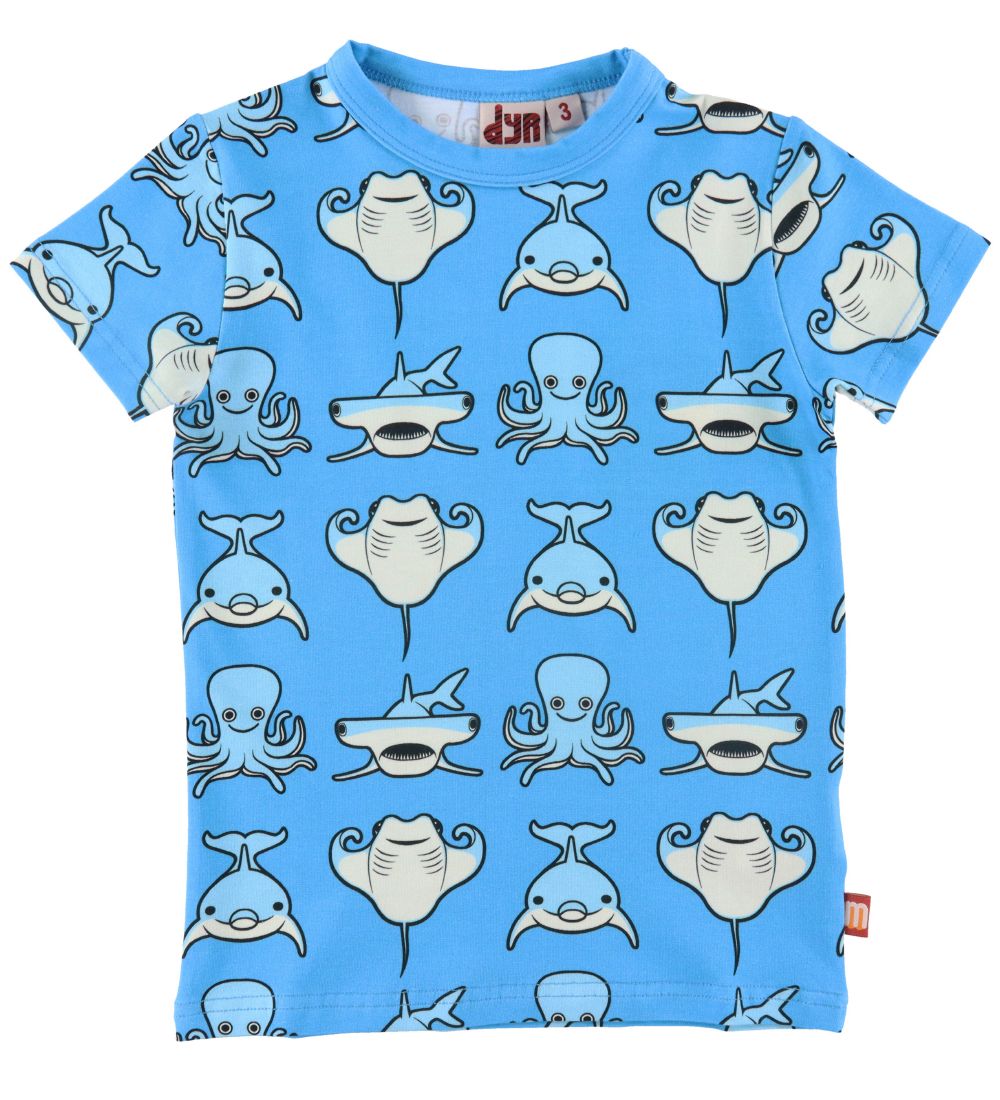 DYR T-shirt - ANIMAL Growl - Clear Blue w. Marine life