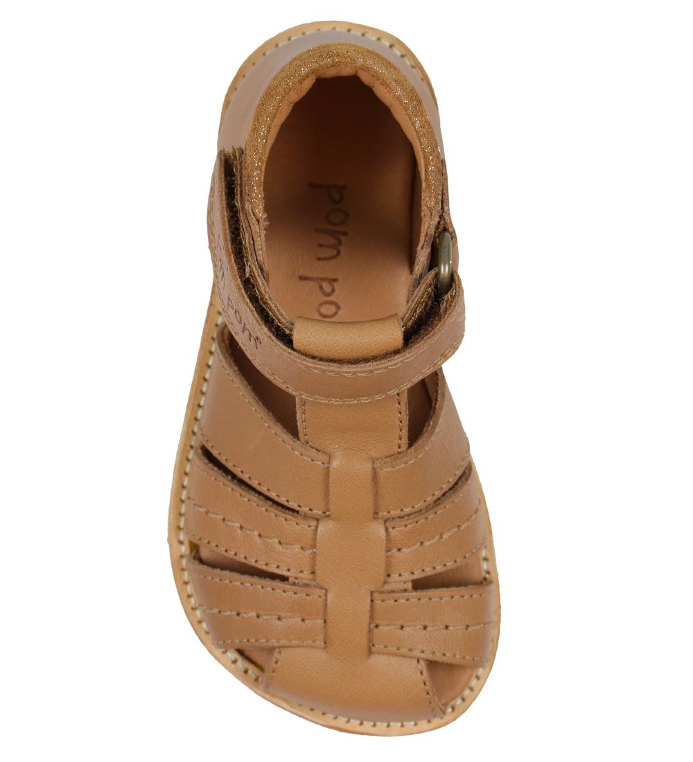 Pom Pom Sandals - Rub Sole - Camel