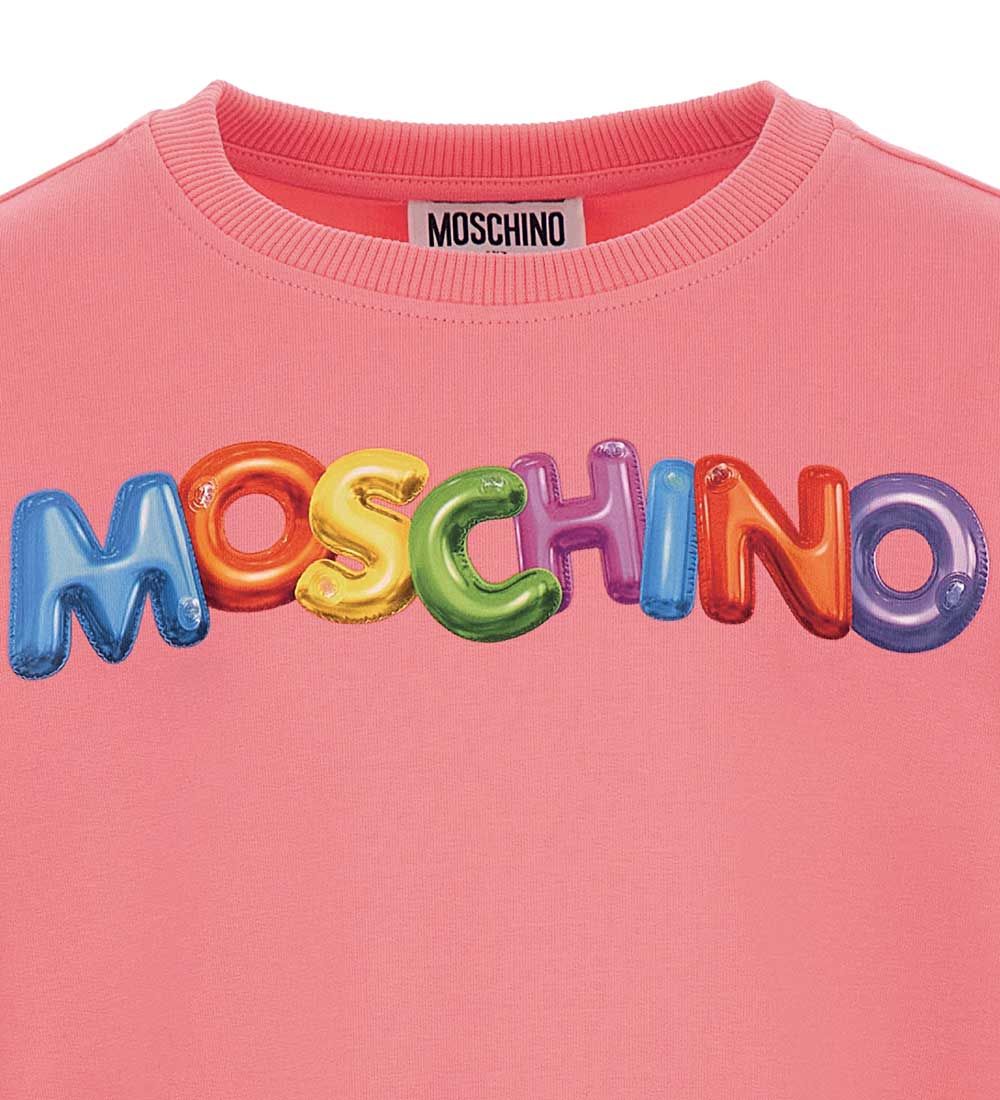 Moschino Sweatshirt - Cropped - Pink w. Print
