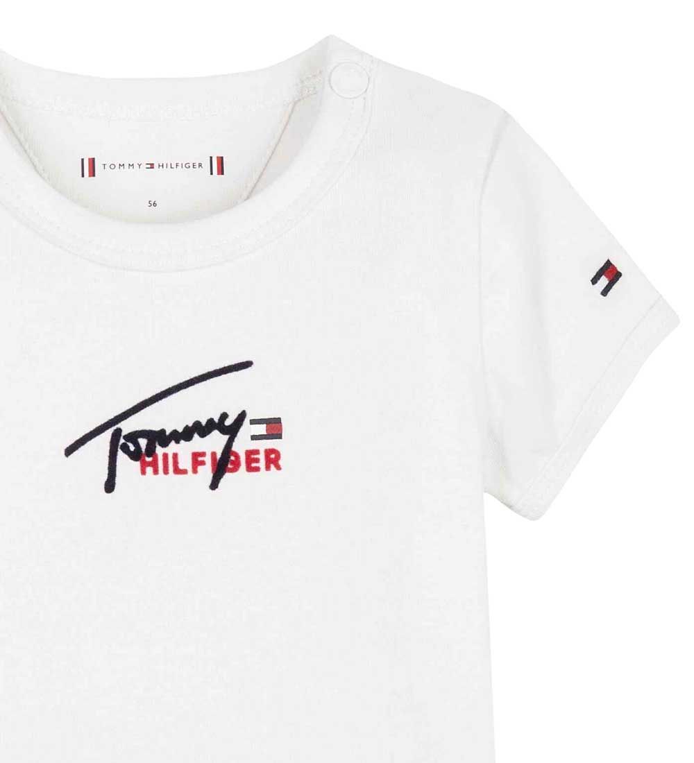 Tommy Hilfiger Bodysuit s/s - Script Logo - White