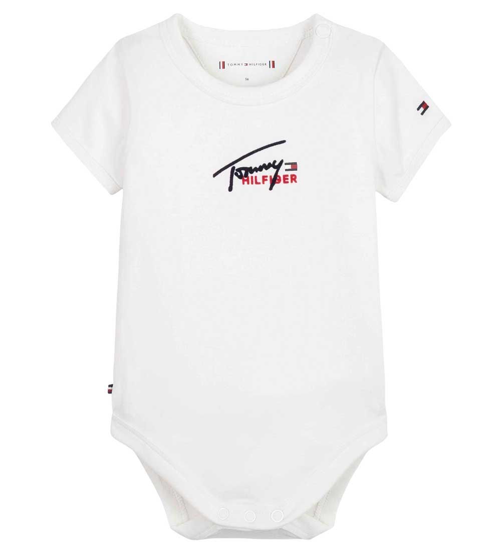 Tommy Hilfiger Bodysuit s/s - Script Logo - White