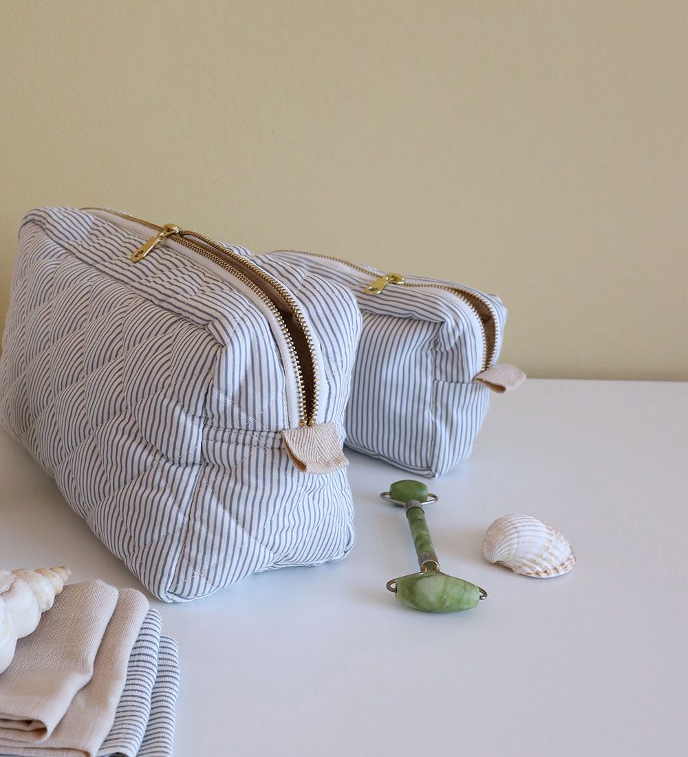 Cam Cam Toiletry Bag - Quilted - Classic+ Stripes Blue