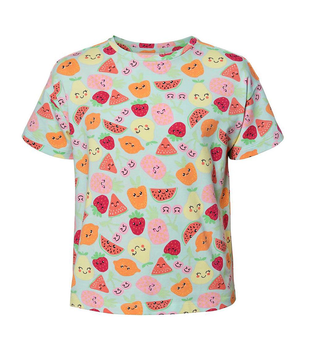 Pieces Kids Pyjama Set - T-shirt/Shorts - PkLeo - Icy Morn/Fruit