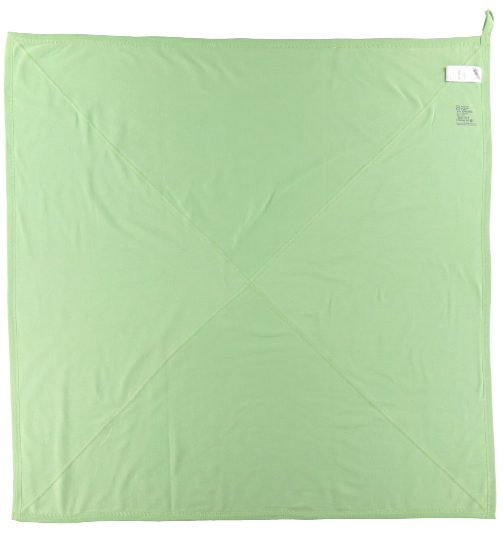 Katvig Blanket - 100X100 - White/Green w. Print