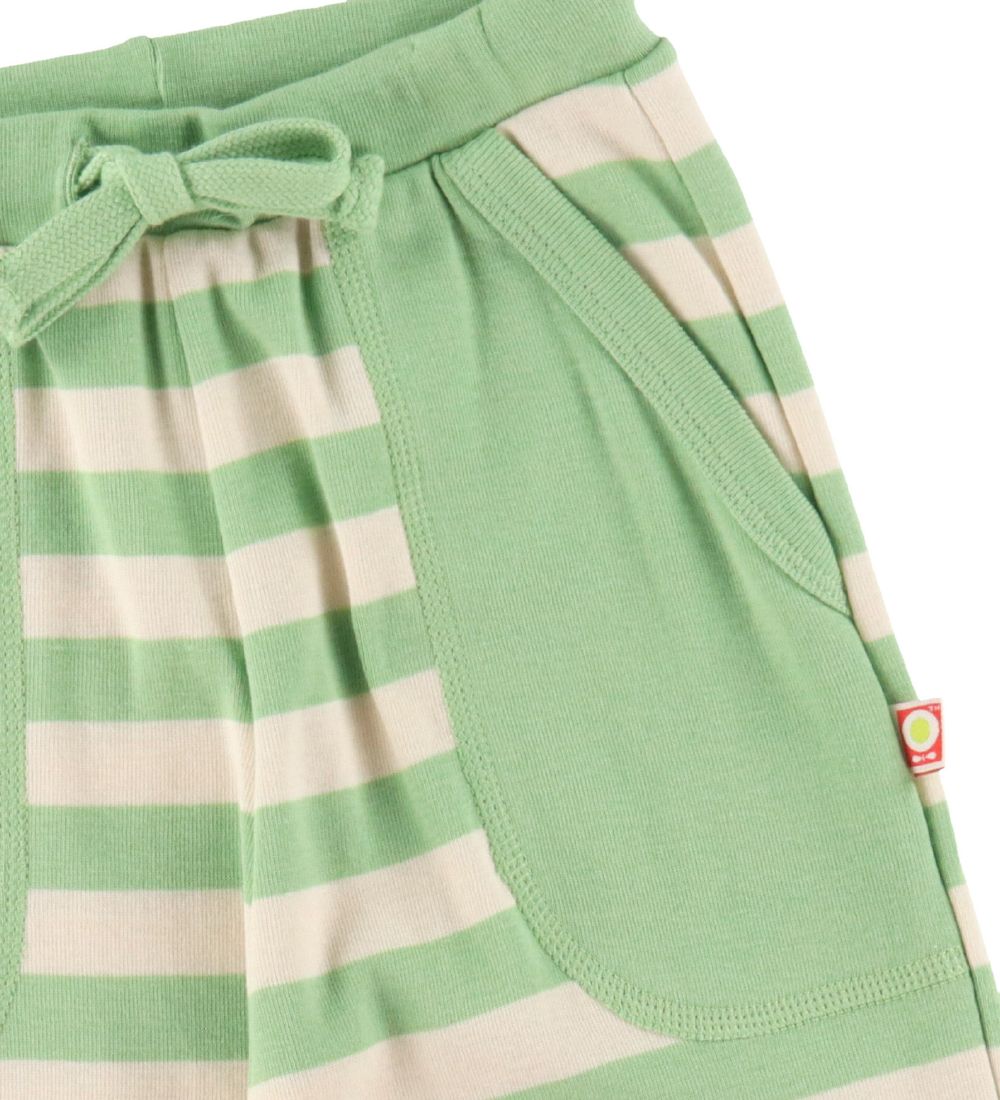 Katvig Trousers - Green/White Striped