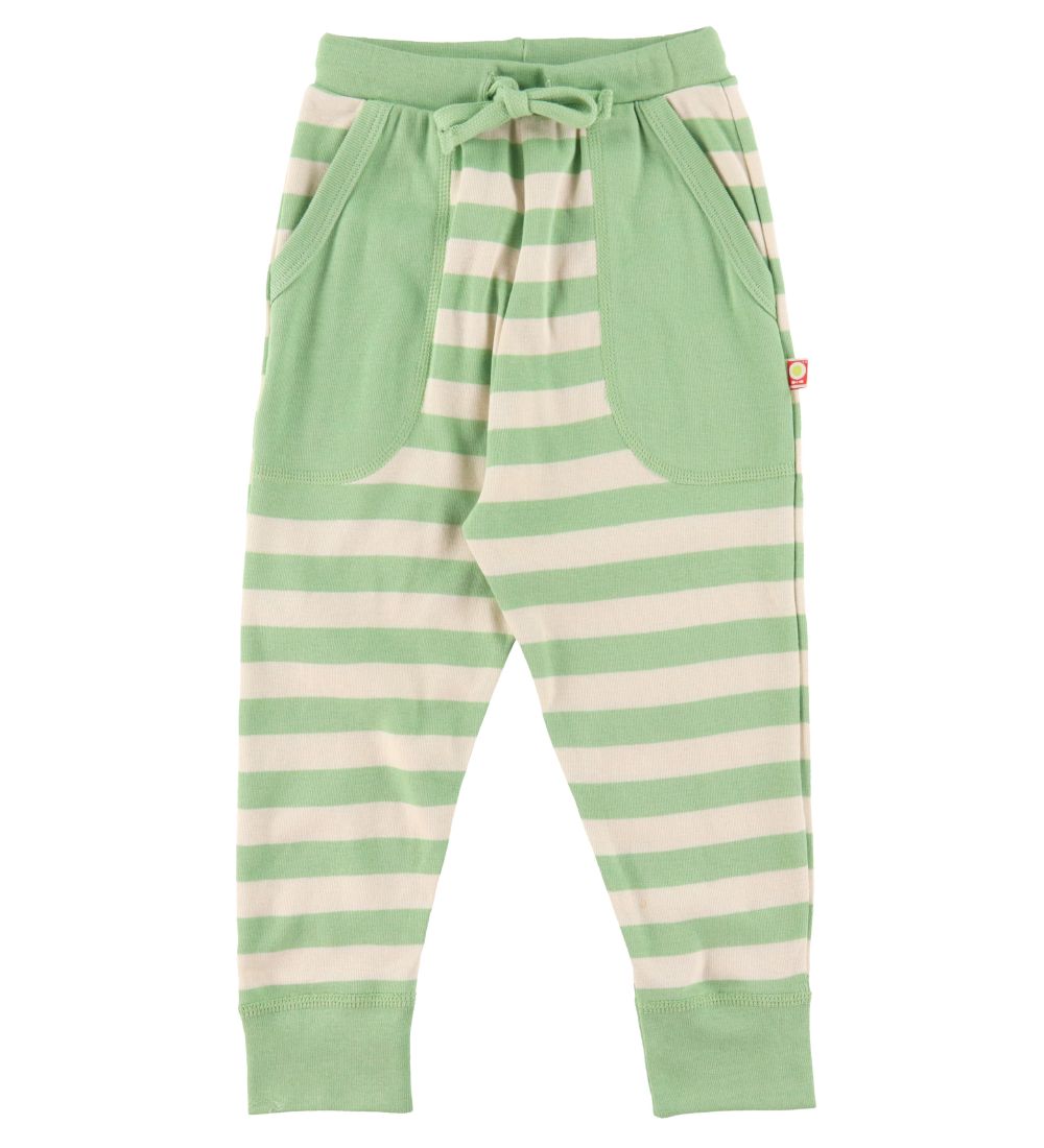 Katvig Trousers - Green/White Striped