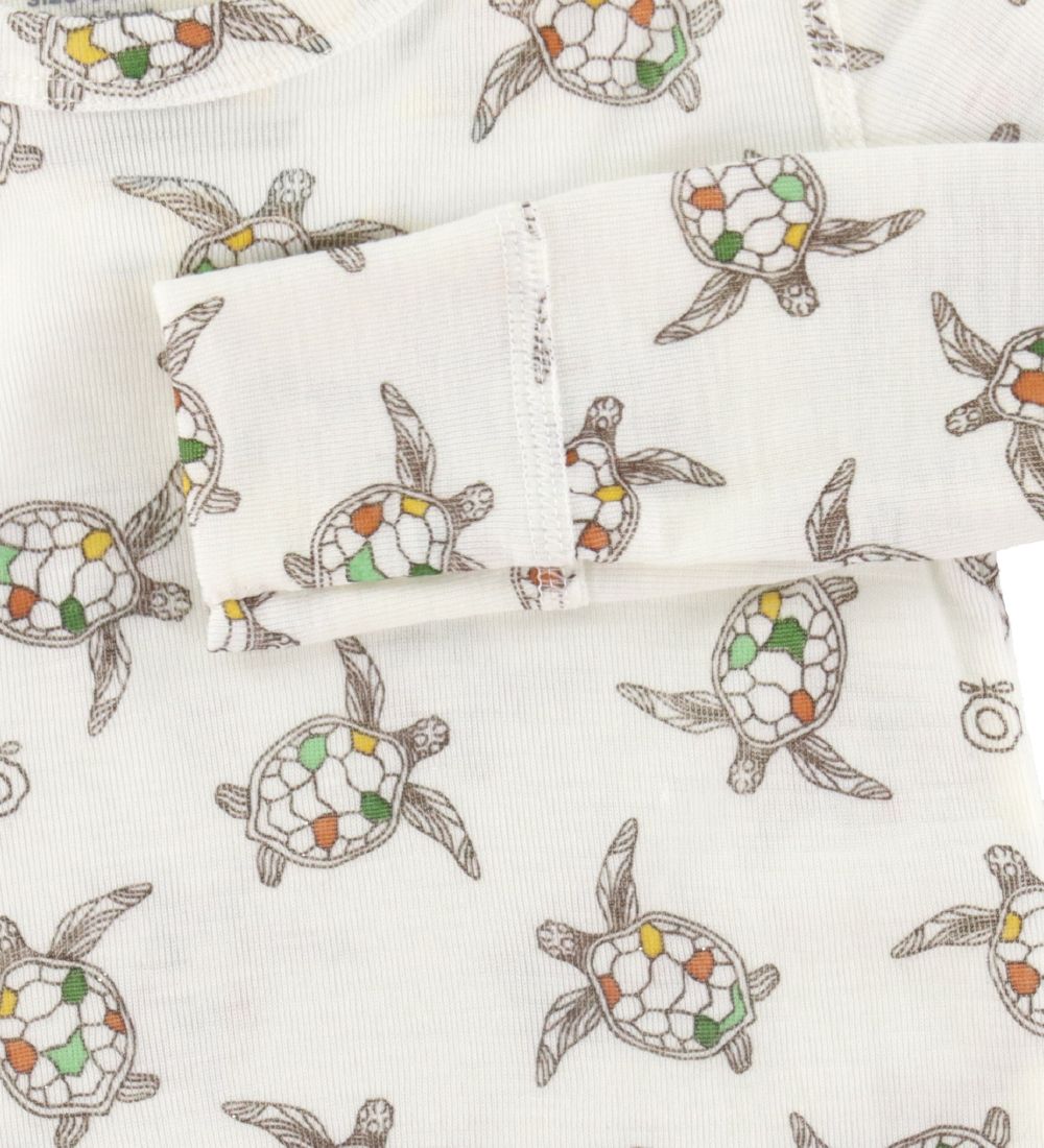 Katvig Blouse - Wool - White w. Turtles