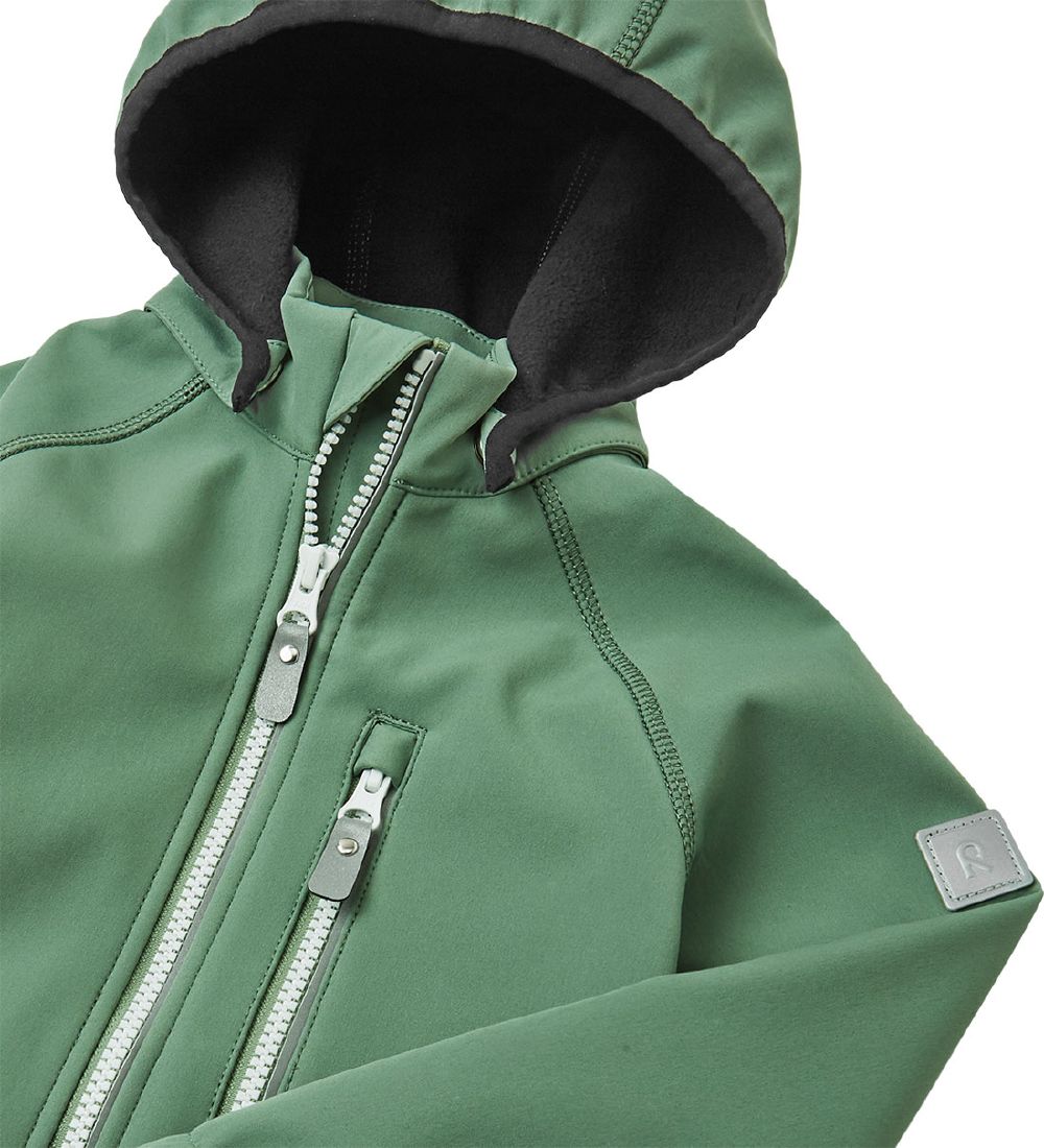Reima Softshell Jacket w. Fleece Lining - Vantti - Green Clay