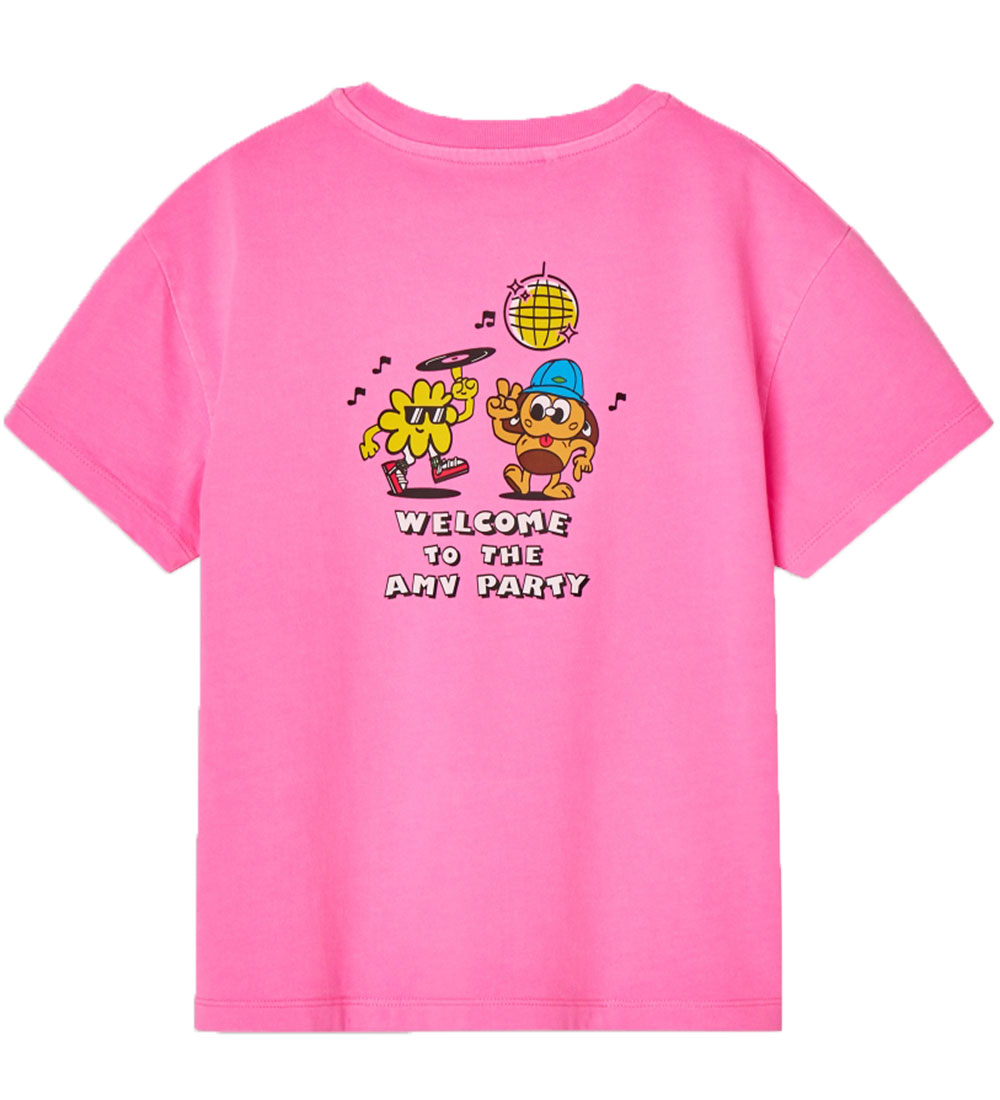 American Vintage T-shirt - FizValley - Fluorescent Pink