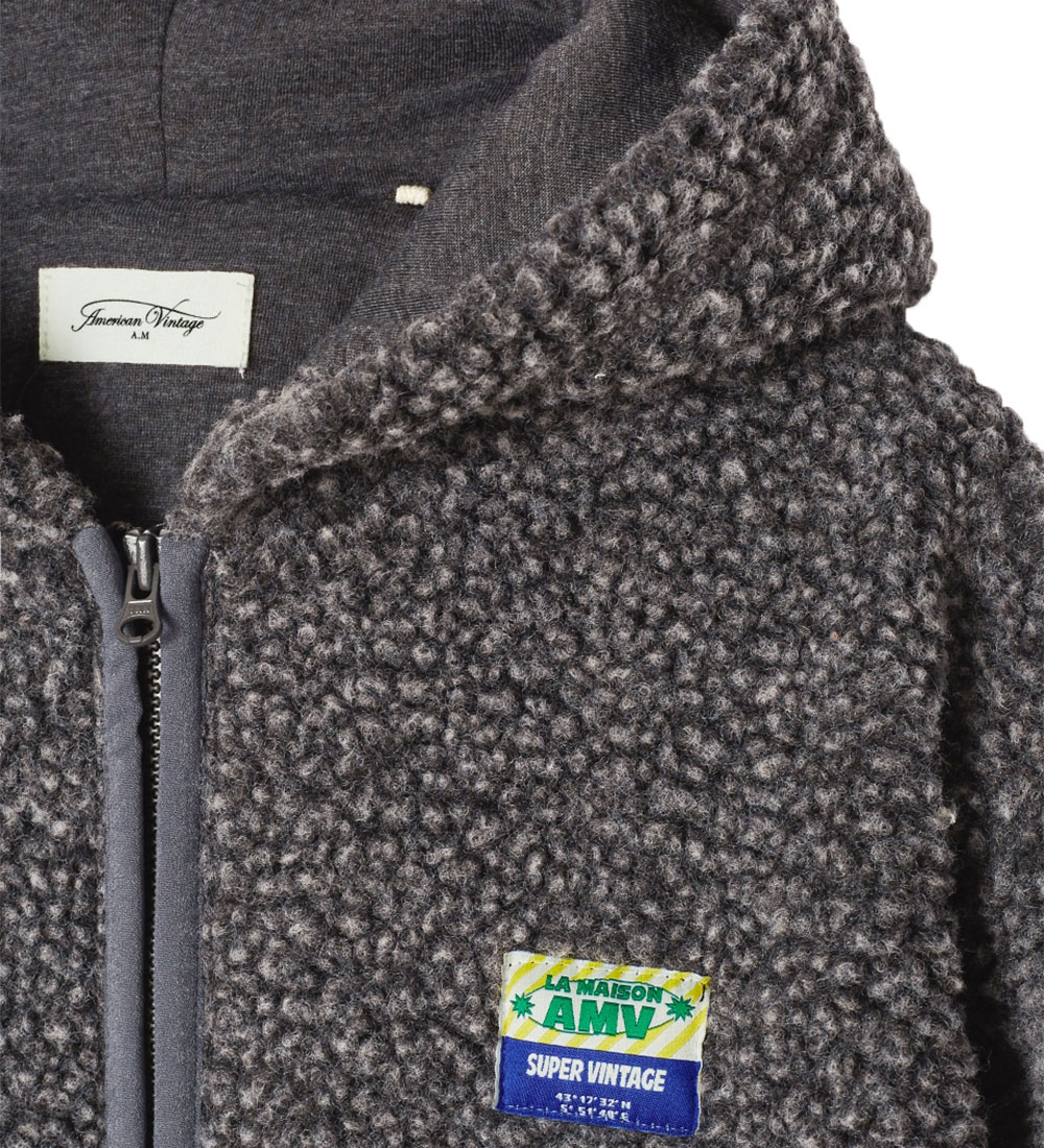 American Vintage Fleece Jacket - Hawktown - Charcoal Melange