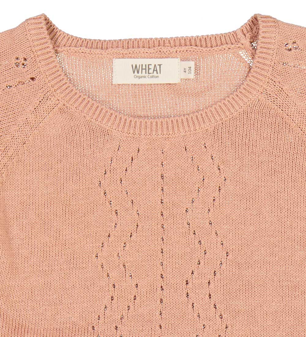 Wheat Knitted T-shirt - Knitted - Bella - Rose Dawn w. Pointelle