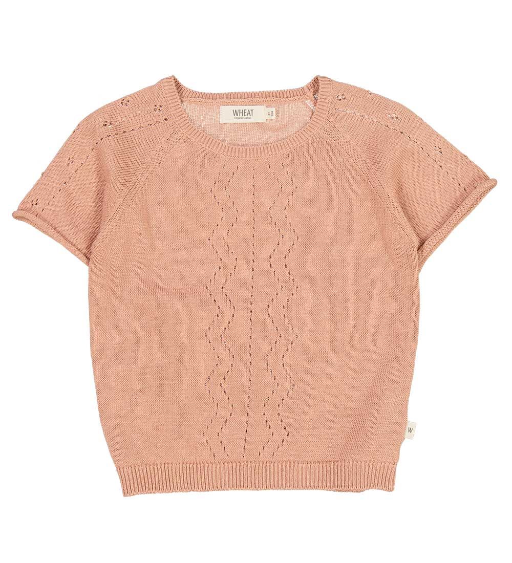Wheat Knitted T-shirt - Knitted - Bella - Rose Dawn w. Pointelle
