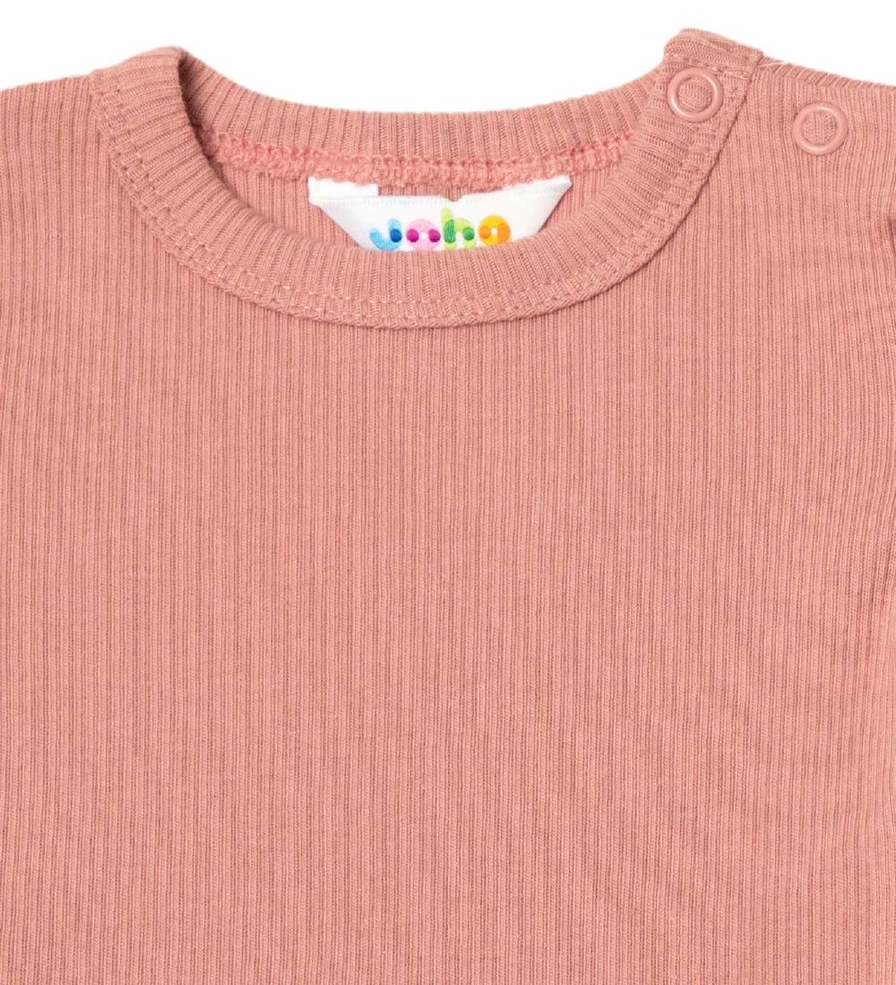 Joha Bodysuit s/s - Rib - Pink