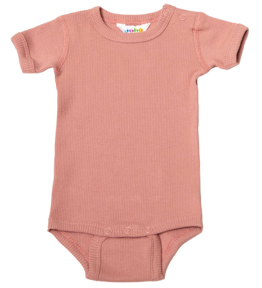 Joha Bodysuit s/s - Rib - Pink