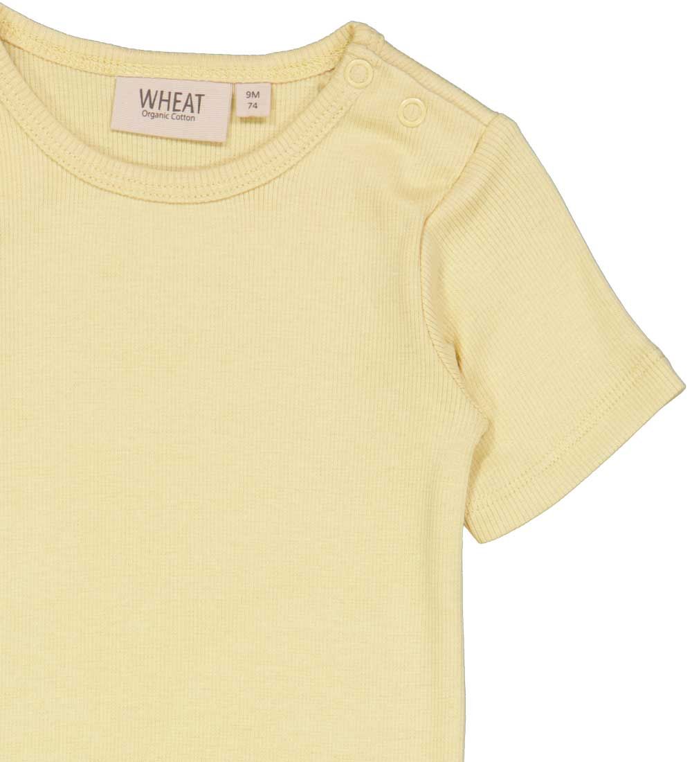 Wheat Bodysuit s/s - Rib - Yellow Dream