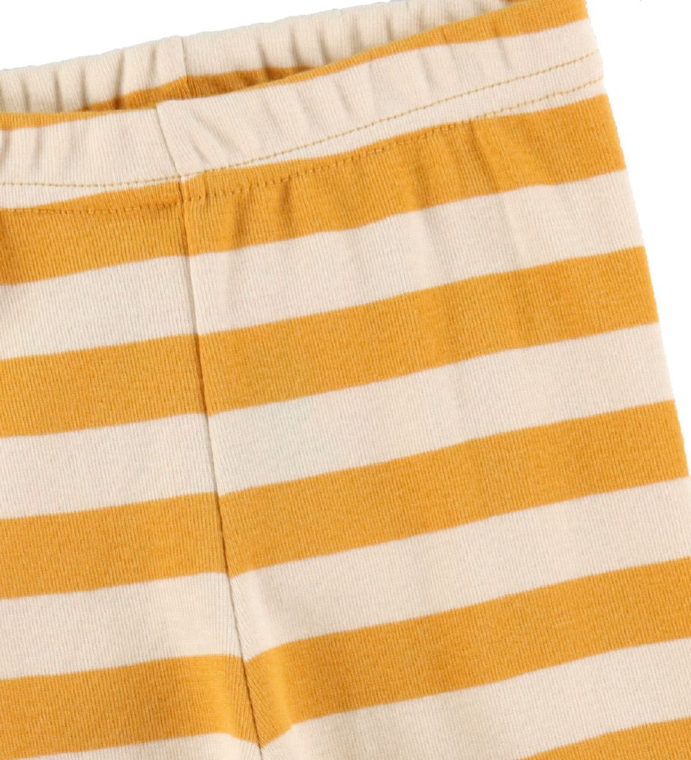 Katvig Leggings - Yellow/White Striped